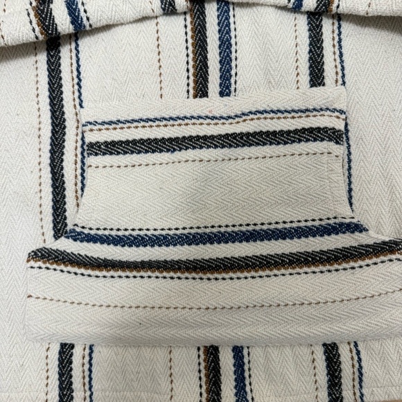 SUNDANCE Womens Baja Hoodie Stripe Pullover Size M Beach Coastal Vacation Resort - Picture 5 of 9